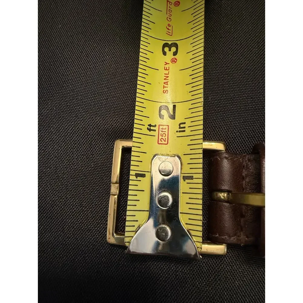 VTG Brooks Brothers Classic Brown Leather Dress Belt Style 1135 Size 40  Brass